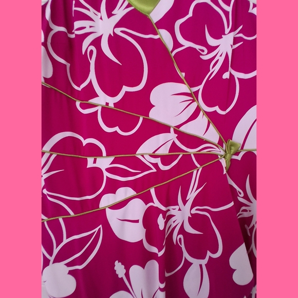 S.L. Fashions Pink and White Floral Dress - Picture 3 of 4